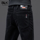 班尼路S&K燈芯絨褲子男士春秋加絨條絨男褲爸爸裝休閑褲直筒長(cháng)褲秋冬款 黑色 30