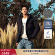 TOMMY HILFIGER【防潑水】秋冬男裝戶(hù)外休閑輕暖撼冬90鵝絨連帽羽絨服外套 黑色BDS M （推薦：135-150斤）