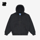 UNDEFEATED五條杠官方冬季新品重磅帆布水洗連帽棉服外套 黑色 2XL