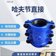 瑞凱威鑄鐵哈夫節(jié)搶修節(jié)直接快速接頭PE加長抱箍消防管道水管補(bǔ)漏器直供 DN80（3寸）長度200mm