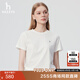 HAZZYS哈吉斯女裝 2025夏季新款女士多色圓領(lǐng)休閑短袖T恤女ASTSE0CBE51 米黃色OW M (160/84A 38)