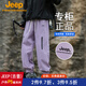 JEEP吉普褲子夏季男戶(hù)外運動(dòng)寬松闊腿休閑褲男士防風(fēng)耐磨束口沖鋒長(cháng)褲 P53S934039紫色 S（160-165cm/90-115斤）