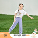 茵曼兒童女童防蚊褲涼感休閑長(cháng)褲2025夏季洋氣束腳褲子薄款中大童潮 紫色-F3832174A 140