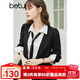 betu百圖女裝小西裝韓版職業(yè)西服收腰顯瘦春季新款九分袖外套2102T31 黑色 XS