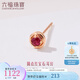 六福珠寶18K金圓點(diǎn)紅寶石單只耳釘耳飾送禮G22DSKE0003R 總重0.37克 單只配K金硅膠耳堵