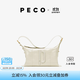 PECO【花少同款】枕頭包單肩熔巖油蠟皮斜挎大容量旅行女包生日禮物 中號臟白色頭層油蠟皮牛皮 現貨