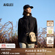 AIGLE艾高全拉鏈抓絨衣POLARTEC戶(hù)外保暖鎖溫連帽女 黑色 BE651 40 (170/92A)