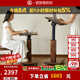 致典黑胡桃木移動(dòng)折疊升降桌站立辦公工作臺床頭電腦桌書(shū)桌沙發(fā)邊桌 黑胡桃升降桌【出口專(zhuān)用】