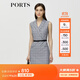 PORTS寶姿春夏新品女裝V領(lǐng)無(wú)袖中長(zhǎng)連衣裙ALN8D078MFQ085 灰色 M (6)