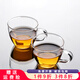 沉弗高硼硅玻璃茶杯耐熱帶把耐熱玻璃茶具功夫小茶杯水杯品茗杯玲瓏 玻璃杯 160ml 2只