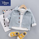 迪士尼（Disney）兒童工裝運動(dòng)套裝秋季新款男童帥氣挎包字母印花長(cháng)袖拉鏈衫兩件套 藍色翻領(lǐng)夾克 80 (建議身高65-75cm)