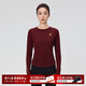 馬孔多（macondo）美利奴羊毛運動(dòng)長(cháng)袖T恤防縮水春夏新款馬拉松圓領(lǐng)抗菌跑步訓練T恤 櫻桃紅漆 女款 M
