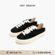 FOOT INDUSTRY足下工業(yè)「品牌經(jīng)典」手工編織板鞋厚底增高男女同款休閑透氣夏季 黑色 45