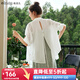 Olrain【輕薄透氣防曬衫】夏季女裝襯衫女時尚慵懶寬松襯衣衣服空調(diào)衫 米白色 S