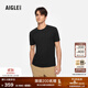 AIGLE艾高T恤春夏款SORONA柔軟舒適戶(hù)外休閑短袖內搭上衣男士 黑瑪瑙色 BN283 M (175/92A)