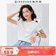 佐丹奴短袖T恤女純棉可愛(ài)減齡貓咪刺繡圓領(lǐng)休閑上衣13325327