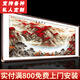 泓硯山水畫(huà)靠山圖客廳裝飾風(fēng)景流水生財背景墻鴻運當頭辦公室牌匾掛畫(huà) 鴻運當頭B新款銅角工藝 213*78cm/幅（實(shí)木外框）