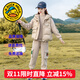 G.DUCKKIDS童裝女童套裝秋冬季新款兒童冬裝加絨加厚衛衣棉服馬甲三件套學(xué)生 BQ1588卡其套裝【衛衣+褲子】 160 尺碼13~14歲【150-160cm】