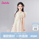 笛莎童裝女童連衣裙2025夏季中大童中國風(fēng)旗袍連衣裙 綠色 130