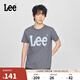 Lee商場(chǎng)同款25新品標準版圓領(lǐng)Logo印花男短袖T恤休閑