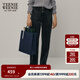 Teenie Weenie【趙露思同款】小熊秋季簡(jiǎn)約直筒褲復古牛仔褲長(cháng)褲女 黑色 M (165)