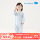 麗嬰房嬰幼兒連身衣天絲長(cháng)袖連身裝嬰兒哈衣爬服秋季哈衣爬服 海鹽藍 80cm /1歲