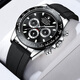 勞力士王子瑞士認證勞力士迪通拿系列男士手表全自動(dòng)防水夜光名牌專(zhuān)用男表 黑盤(pán)皮帶 42mm
