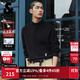 杰克·瓊斯（JACK&JONES）【衣啟贏(yíng)運】男裝25年冬季新款半高領(lǐng)打底針織衫套頭毛衣男可機洗 E43 黑色 M 175