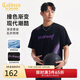 卡賓【漸變重工刺繡】男裝 丁達爾暈染短袖T恤高質(zhì)感朋克潮流型男