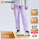 moodytiger兒童長(cháng)褲抓絨保暖25年冬季新品男童褲子透氣彈力簡(jiǎn)約女童運動(dòng)褲