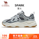 駱駝（CAMEL）男鞋厚底增高緩震老爹休閑運動(dòng)鞋子 K15CX4L4018 蕎麥灰 41