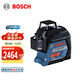 博世（BOSCH）GLL 3-80 十二線(xiàn)工程級標線(xiàn)儀高亮度激光紅外線(xiàn)家用水平儀 膠盒版