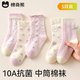 棉奇熊女童襪子春秋中筒棉襪兒童透氣純棉長(cháng)襪小女孩春季小童棉襪5雙 EW71【新疆棉襪 10A抗菌】 5雙 5-9歲 -腳長(cháng)16-18CM 鞋碼24-28