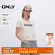 ONLY2025秋季新款時(shí)尚百搭字母印花圓領(lǐng)正肩短袖T恤女|125101008 S00 白色 L （尺碼偏小，建議卡碼選大）