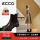 愛(ài)步（ECCO）牛皮低跟英倫風(fēng)切爾西靴 型塑25系列266503  棕色37