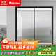 美心合金門(mén)廚房陽(yáng)臺推拉門(mén)單層8mm鋼化玻璃防水防潮極窄邊框定制尺寸N050-單包 / ㎡
