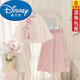 迪士尼（Disney）【清新國風(fēng)】漢服女童2025春夏古風(fēng)馬面裙兩件套國風(fēng)唐裝小女孩兒 蜜桃粉兩件套【升級面料】 專(zhuān)柜 140 親膚透氣【拍照出片】