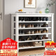 哈駱頓全實(shí)木鞋架鞋柜門(mén)口入戶(hù)五層置物鞋架簡(jiǎn)約大容量防塵立式鞋架子 暖白色-五層【全橡膠木】 長(cháng)60*寬30*高100