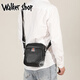 Walker Shop男士單肩包【甄選頭層牛皮】休閑商務(wù)旅行外出逛街輕便手機斜挎包 黑色 長(cháng)19cm*厚6cm*高22cm