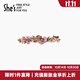 She's茜子梵高鳶尾漸變色花朵盤(pán)發(fā)橫夾頂夾半發(fā)夾發(fā)卡發(fā)飾高端生日禮物 漸變香芋紫E0