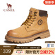 駱駝（CAMEL）【王俊凱同款】馬丁靴男秋冬2025新款大黃靴女戶(hù)外工裝靴登山鞋子 G122W7757TR金黃色（男 絨里款） 42