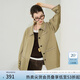 范思藍恩ECHO輕奢系列 復古寬松雙色繡花夾克外套女秋季2025新款 櫻草色 M