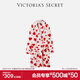 維多利亞的秘密  柔軟舒適系帶秋冬加厚毛絨睡袍浴袍女居家睡衣送禮送女友送老婆 5P8Q白色/心形-短款 11162549 XS /S