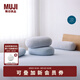 無印良品（MUJI）【涼柔系列】 柔軟靠墊 腰墊 腰靠 辦公室 靠枕 床上抱枕  涼感 藍(lán)色 49*22*15cm