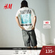 H&M【Nirvana涅槃樂(lè )隊】男裝女裝T恤夏季印花圓領(lǐng)情侶短袖1225609 白色/Nirvana L 175/108