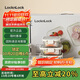樂扣樂扣（LOCK&LOCK）玻璃飯盒保鮮密封冰箱便當(dāng)飯盒收納盒6件套（不銹鋼蓋）