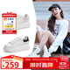 駱駝（CAMEL）板鞋女活力百搭經(jīng)典小白鞋增高厚底休閑鞋 L25S548064 白/黑 35 