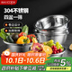 美廚（maxcook）304不銹鋼盆篩五件套 加厚大號(hào)洗菜盆 米篩味斗套裝 MCWA550