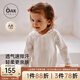 OAK FAMILY春季新款連體衣純棉新生嬰兒寶寶長(zhǎng)袖包屁衣男童女童爬服哈衣 米白 90cm