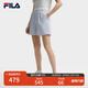 FILA 楊冪同款|斐樂官方女裝針織短褲2025夏新款時尚寬松小方格三分褲 冰心藍-LB L 170/70A/L